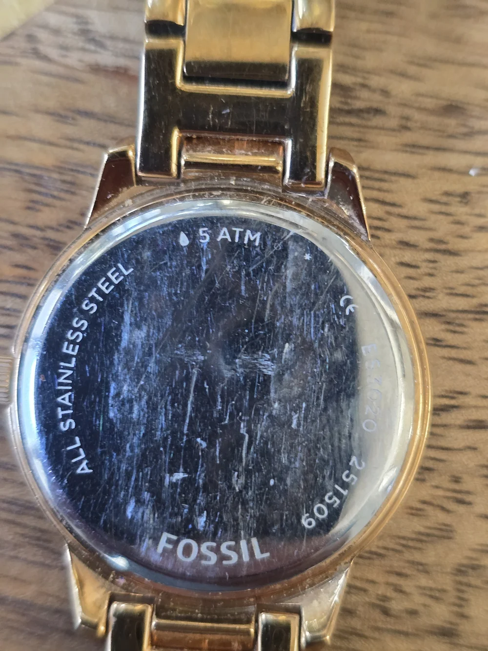 Fossil Rose Gold Tone Crystal Bracelet Watch
